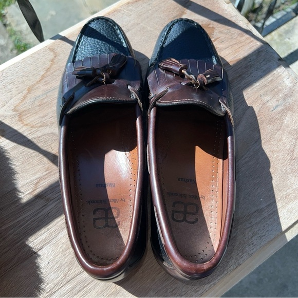 Allen Edmonds Loafers Mens Size 10D Nashua Brown/Black Leather Tassel - Picture 10 of 11